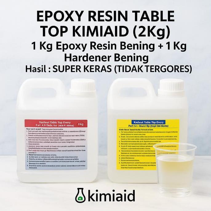 Epoxy Resin Table Top - 2 Kg - Epoxy Resin Meja Table Top