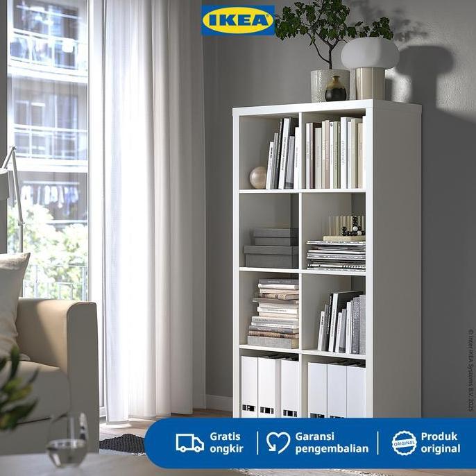IKEA KALLAX Rak Pajangan Minimalis Putih Berkualitas 77x147cm Furniture