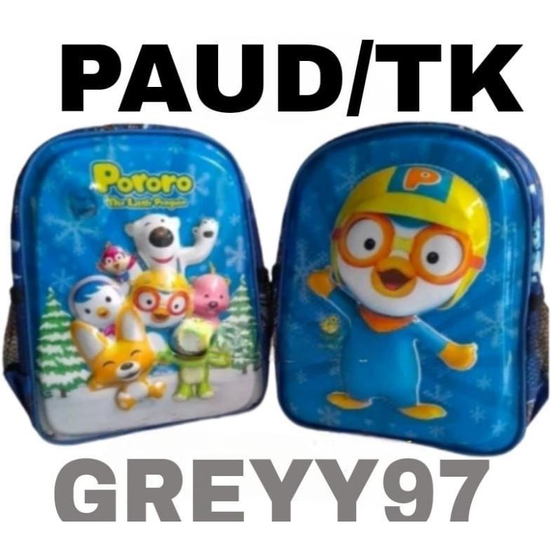 Grade Ori Tas Anak Tk Paud Tas Led Tas Motif Dino /Pororo/Car/Tayo/Dino/Boboiboy