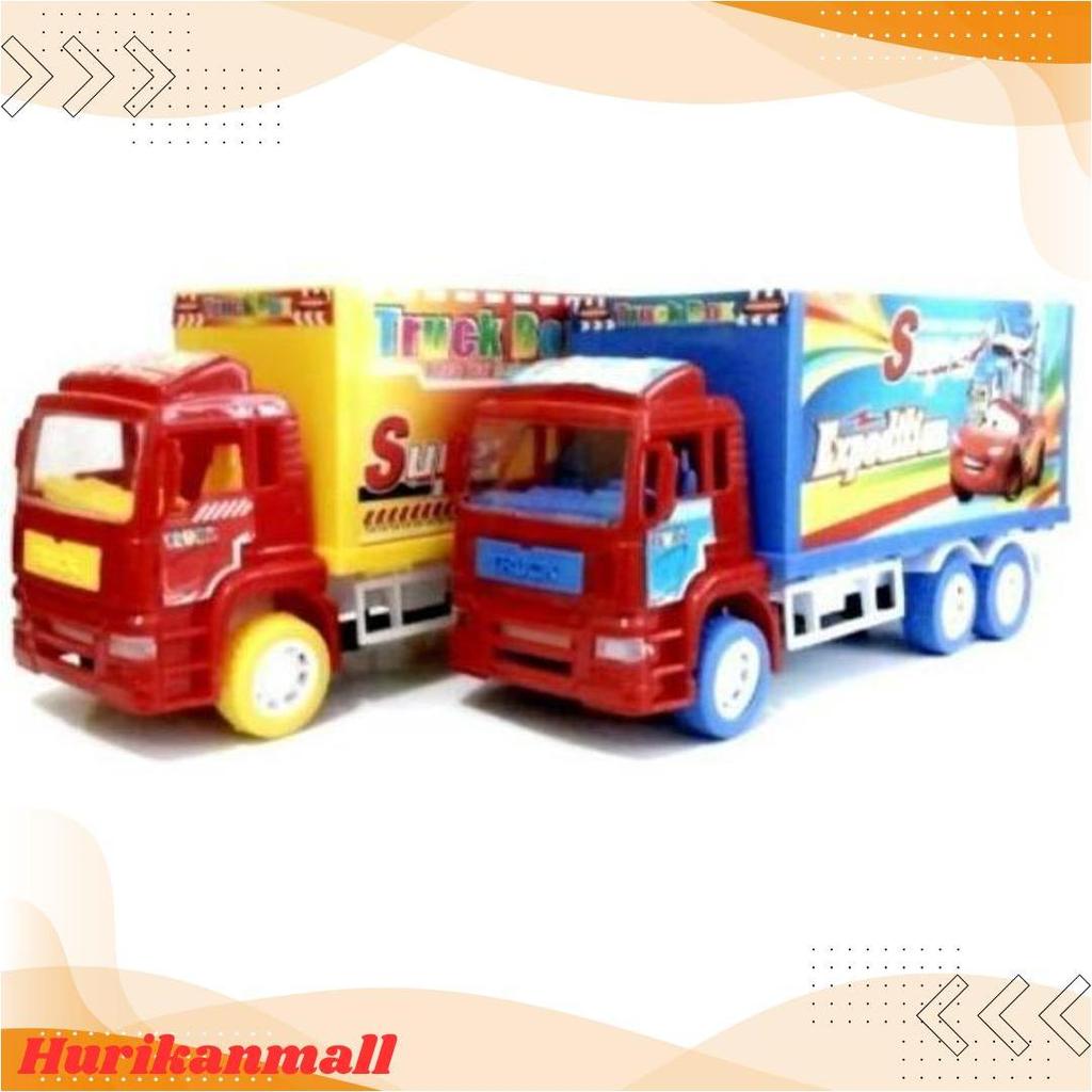 Mainan Truk Box Muatan - Truk Kontainer Sponsor Balap ATPromo