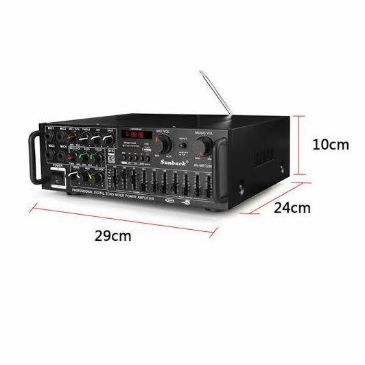 Rwd- Amplifier Karaoke Audio Sunbuck Home Eq Usb Bluetooth Audio 2000W