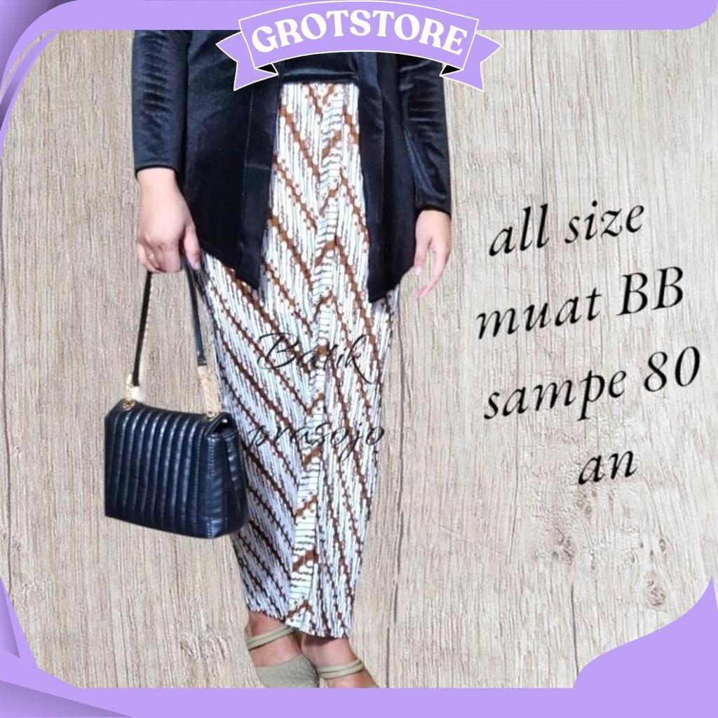 Rok plisket Batik Coklat putih / Rok Kondangan/Rok wisuda BP Teratas