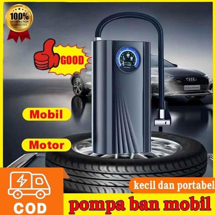[Pengisian 3 detik]Pompa Ban Motor,Mobil Electric Portable,pompa ban mobil,Tampilan Cerdas Inflator 