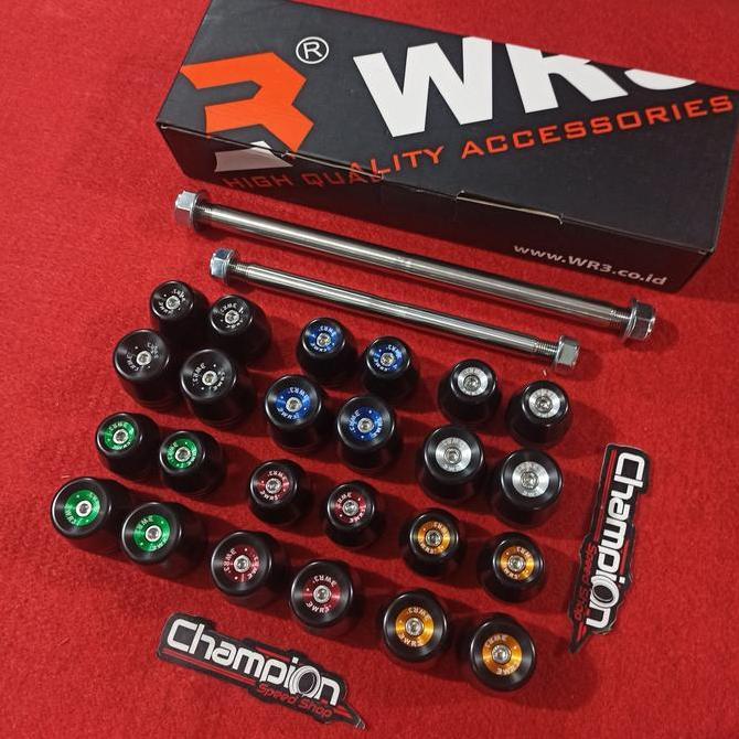 Axel Axle Slider Jalu As Roda WR3 Ninja 250FI 250 FI Old 2013-2017