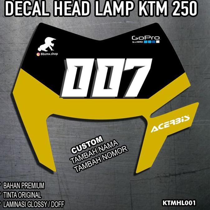 Decal   Head   Lamp   KTM    250