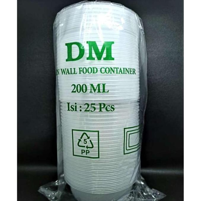Mangkok Plastik 200ml Kotak Makanan Cup Puding Thinwall Tahan Panas