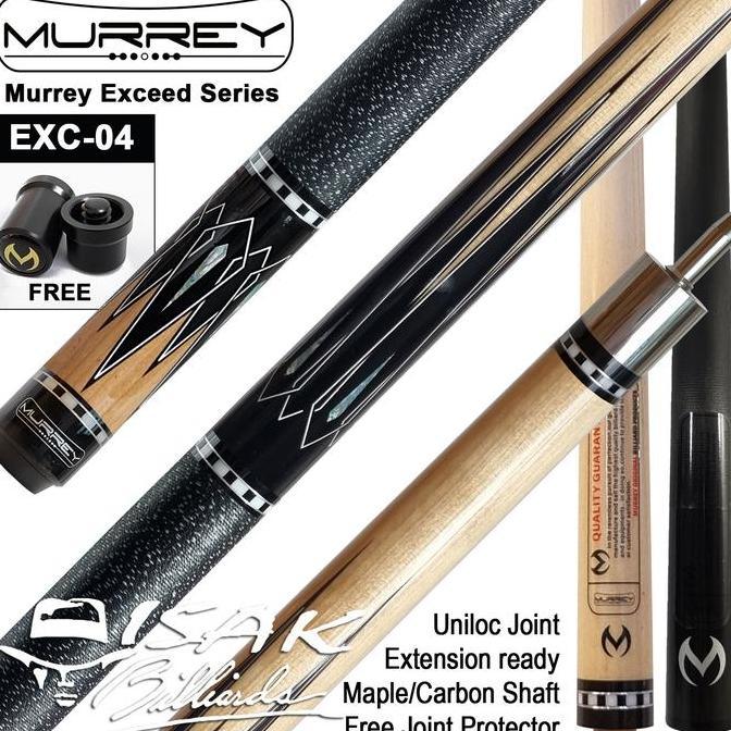 Murrey Exceed Exc-04 Cue Uniloc Maple Extension Bumper Stick Billiard