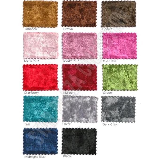 Kain Bludru Beludru Mengkilap Crush Velvet - Santiago (Sofa Jok Kursi)