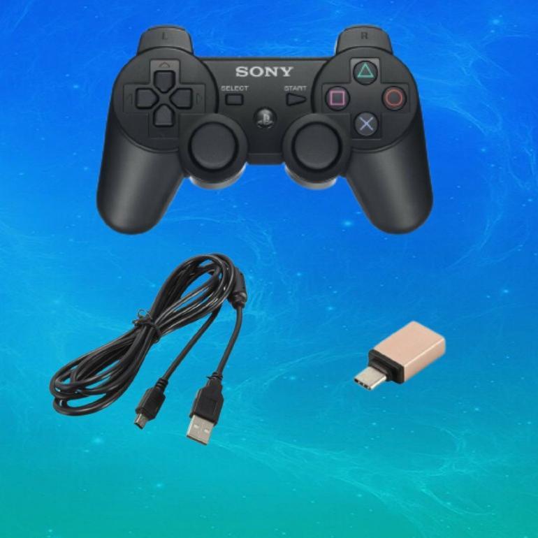 Paket Stik Ps3 + Kabel + Otg Tipe C Hp Android