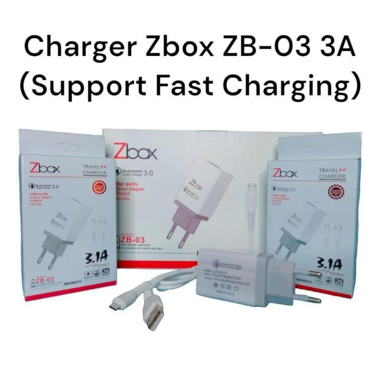 Charger Zbox Zb-03 3A Micro/Type-C Qualcomm (Support Fast Charging)