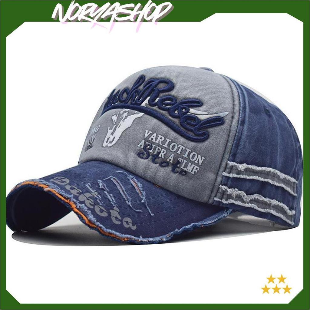 WD Topi Baseball BlackRebel Topi Sport Golf Hat Cap Casual Import Pria Wanita Unisex Snapback Hat Di