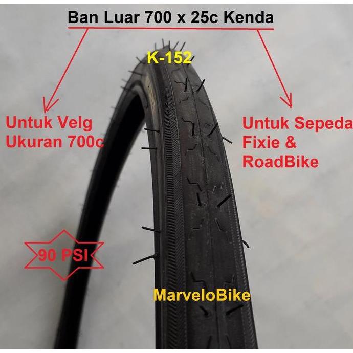 Ban Luar Sepeda Fixie RoadBike 700x25c 700 x 25c Kenda K-152