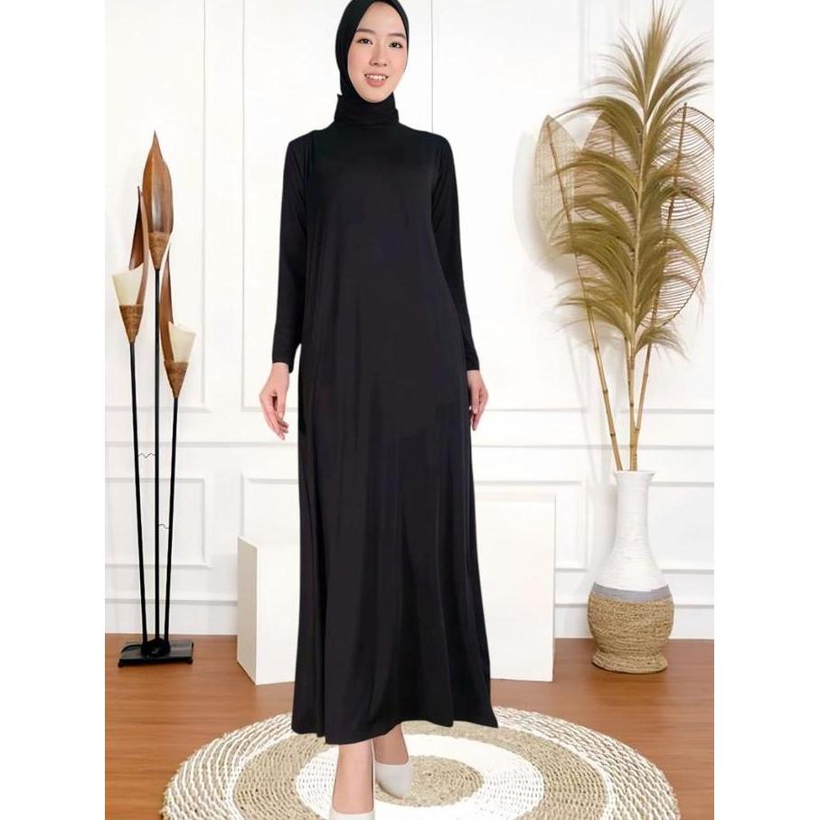 Inner Dalaman Outer Nyaman -Inner Dress Panjang Muslim -  Baju Manset Gamis Lengan Panjang