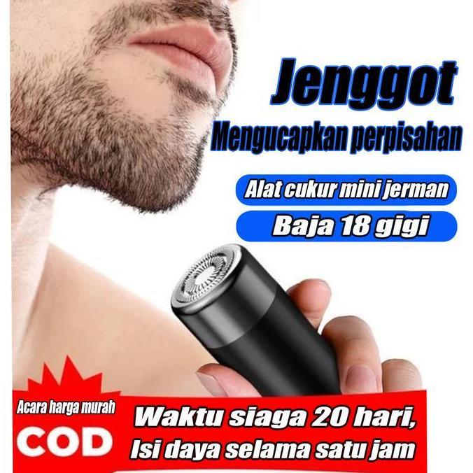 Alat cukur listrik impor Jerman, alat cukur portabel ultra-tahan lama 20 jam, alat cukur multifungsi