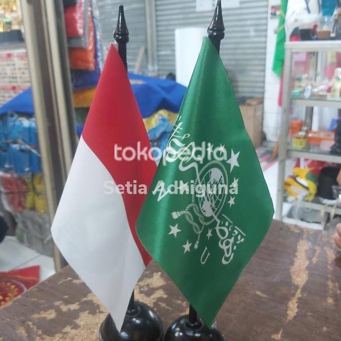 NEW BENDERA MEJA NU DAN MERAH PUTIH ORI