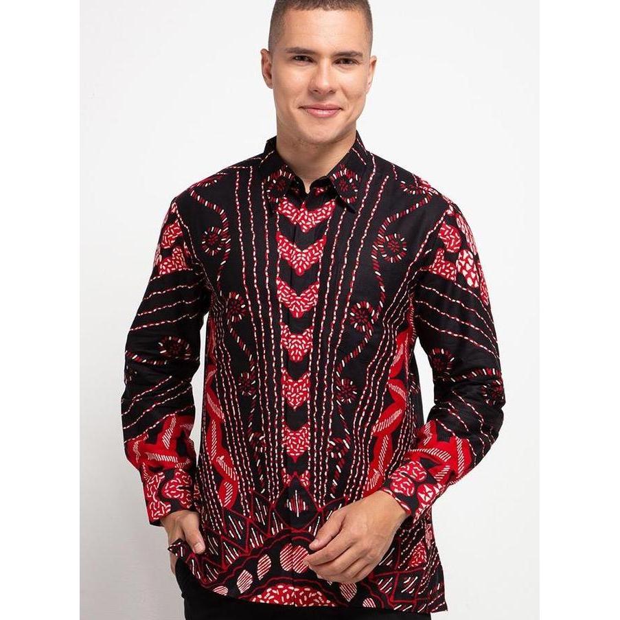 NEW ARJUNA WEDA KEMEJA BATIK PRIA MOTIF SINARAN - BODY FIT | BAHAN KATUN ORI