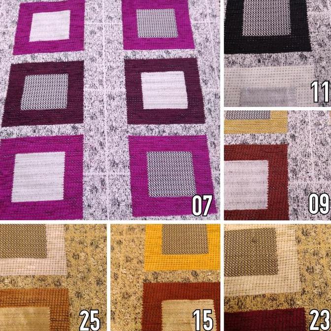 Kain Chenille Meubel Sofa / Kursi Regatta Motif Kotak Besar - Stoner
