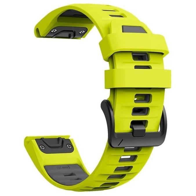 NEW TALI JAM STRAP FOR GARMIN FENIX 7X 6X 5X SAPPHIRE PRO SOLAR - MODEL TWO TONE SILICONE QUICK FIT 