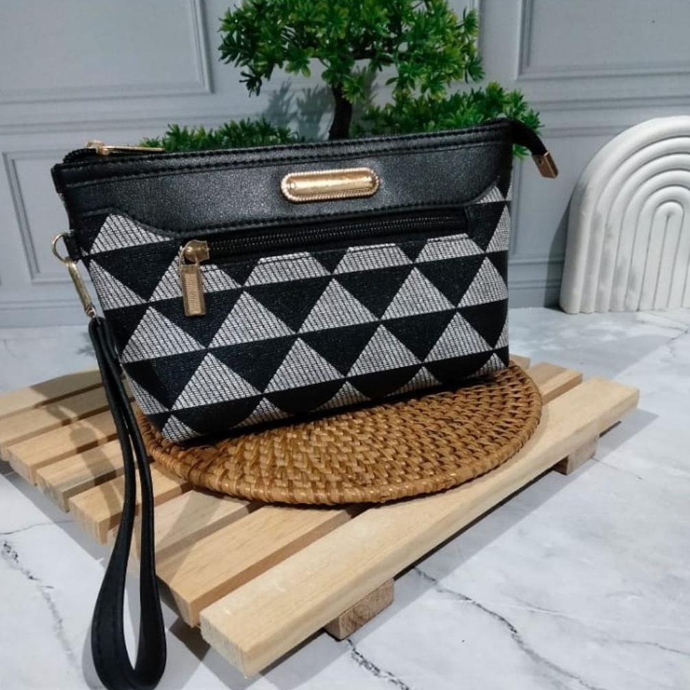 LIMITED Khanza1 Clutch - Dompet Pouch Wanita 2 Rest 2 Ruang Muat HP Dan Peralatan Kosmetik / Dompet 