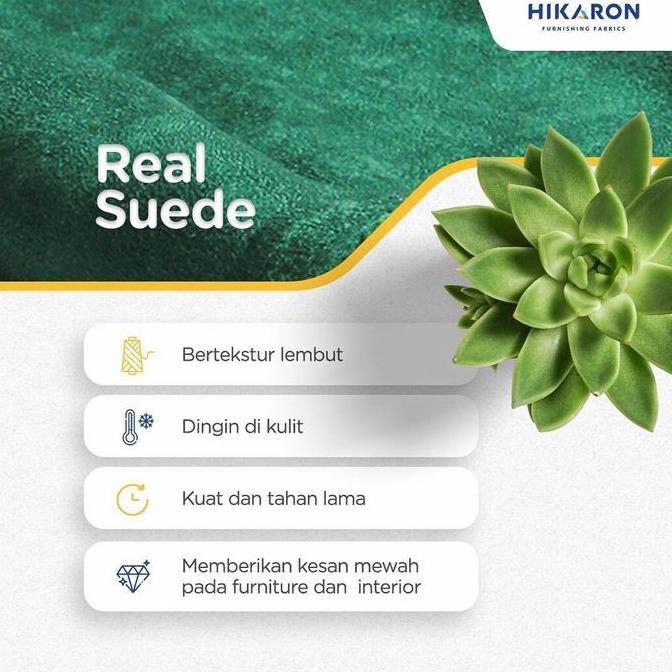 Kain Interior Microfiber Suede Hikaron - Real Suede (Furniture, Sofa, Kursi, Tas, Sepatu, Jaket, Dom
