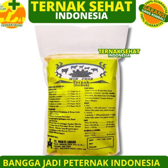PROBIOTIK WIN PROB KERING SERBUK 1 KG - Probiotik Ternak Fermentasi Silase Pakan Sapi Domba Kambing