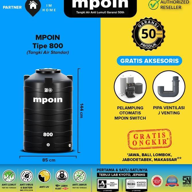 Tangki / Toren Air MPOIN Wave Standard 800 Liter Tipe 800