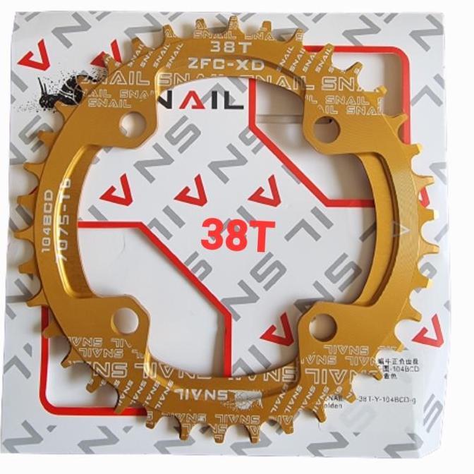 Snail chainring 38T BCD 104 chain ring narrow wide BCD 104mm Sepeda MTB BMX