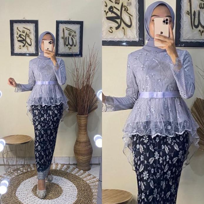 PREMIUM KIRANA OL - (BISA COD) SETELAN KEBAYA MODERN AURORA PITA/KEBAYA WISUDA MODERN KEKINIAN/KEBAY