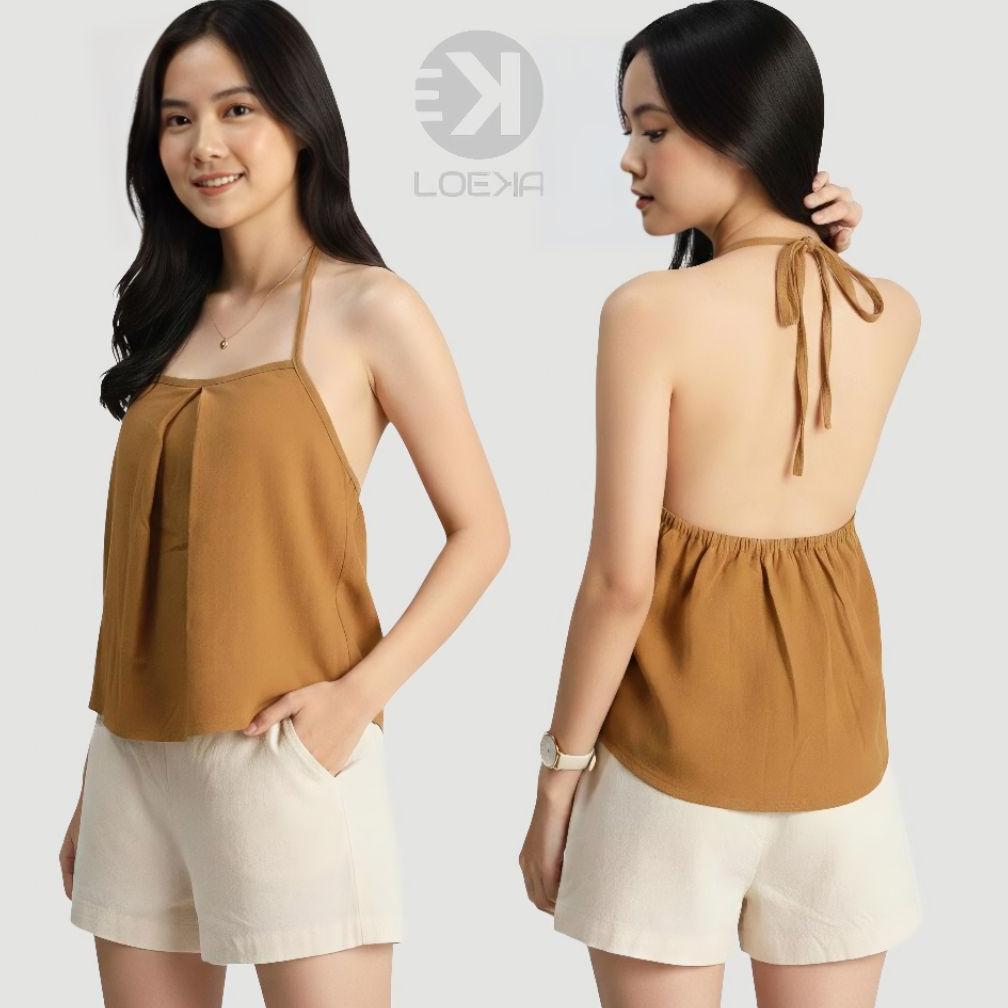 Discount LOEKA (dayra top) /top wanita/atasan wanita/baju sexsi/baju pantai/linen/premium/korea styl