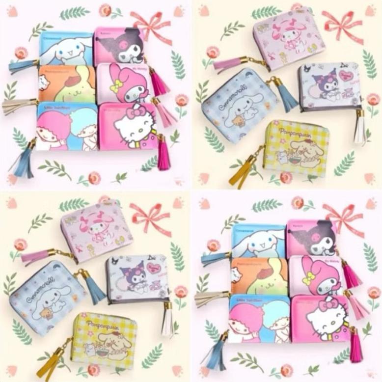 Limited Dompet Koin Karakter Kuromi Labubu Dompet Koin Dan Card Dompet Resleting Wanita