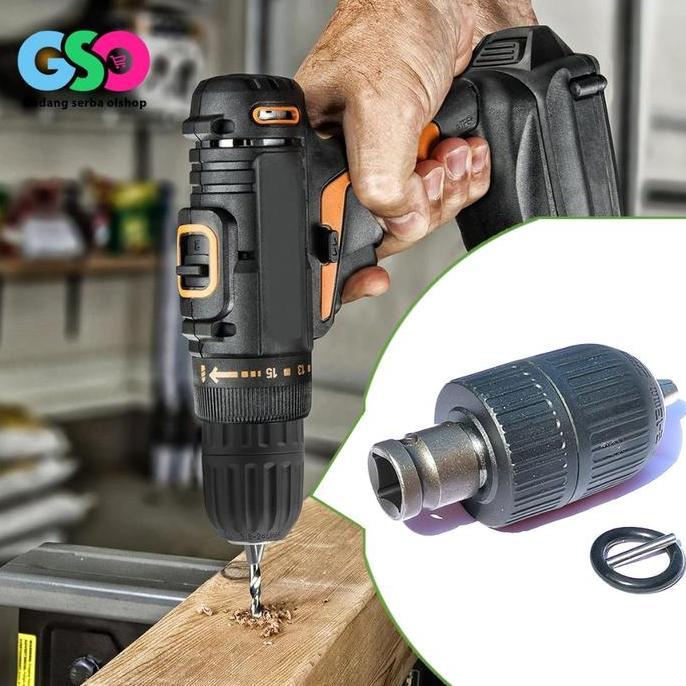PARANE Adapter Bor Impact Wrench Ke Mesin Bor Drill Chuck 13 Mm Kepala Chuck Bor Drill Chuck Listrik