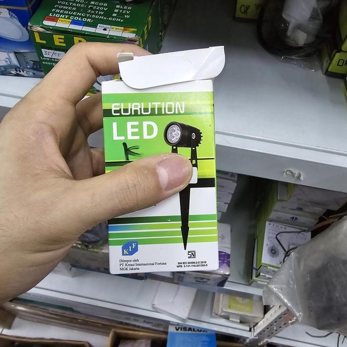 Lampu Taman Sorot LED spotlight 3watt 3w body kecil aluminium Eurution