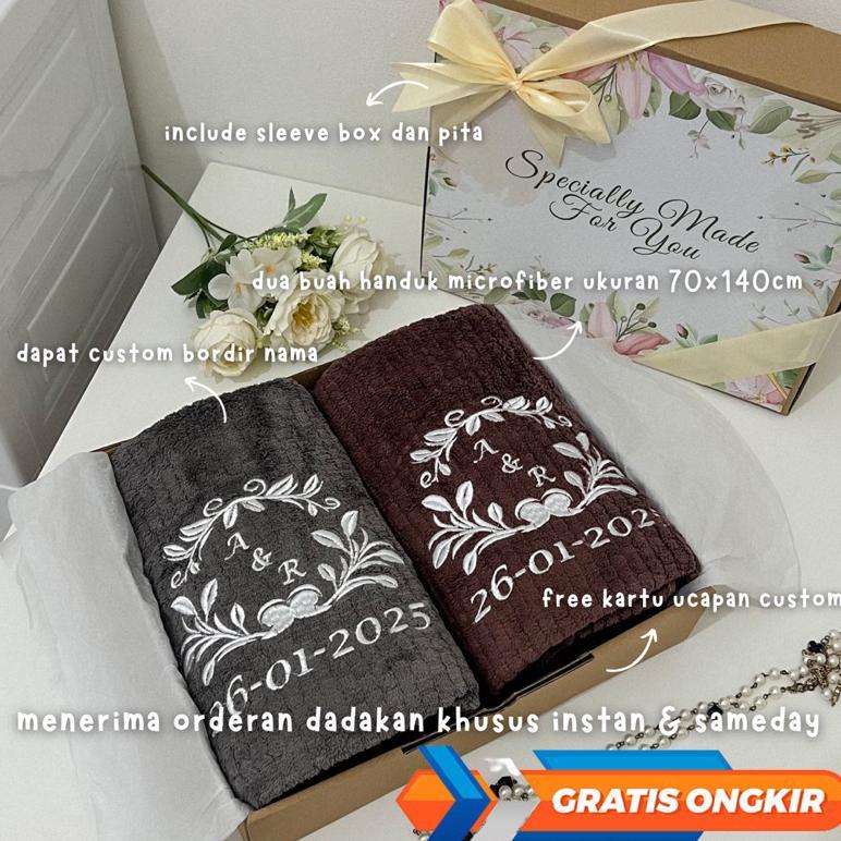 Hampers Pernikahan Handuk Couple Kado Pernikahan Wedding Gift Handuk Couple Kado Nikahan Pernikahan 