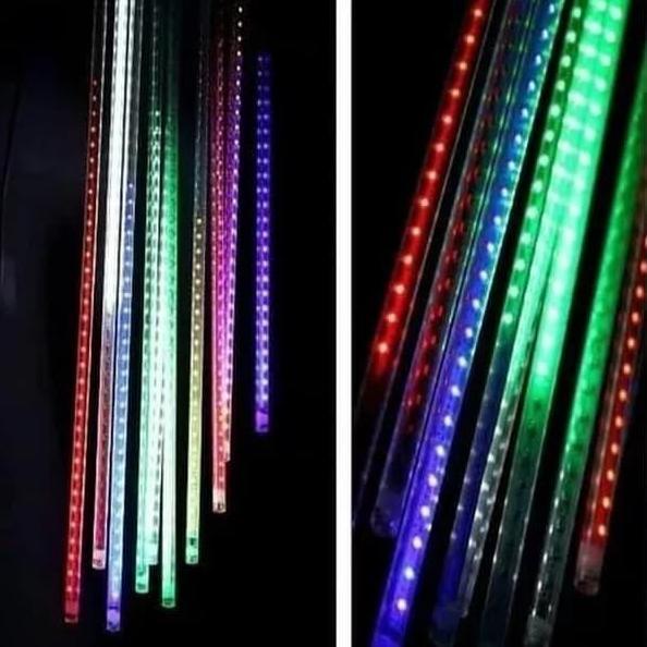 lampu led meteor hujan warna warni