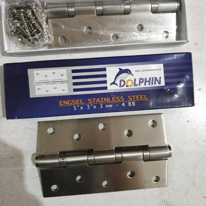 Engsel Pintu Dolphin Stainles 5 inch - Engsel Pintu Tebal Stainles