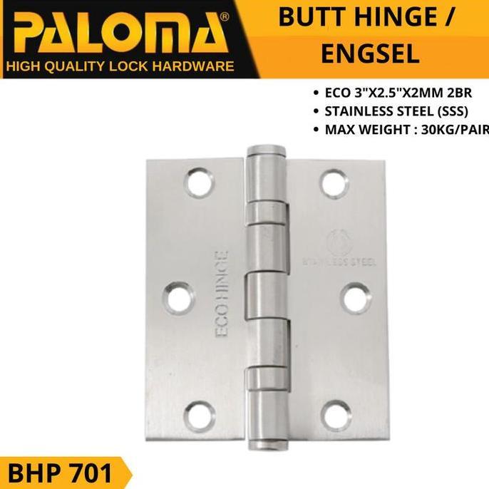 Engsel PALOMA BHP 701 702 703 704 stainless steel SUS 201 3 inch 4 inch 5 inch engsel pintu dan jend