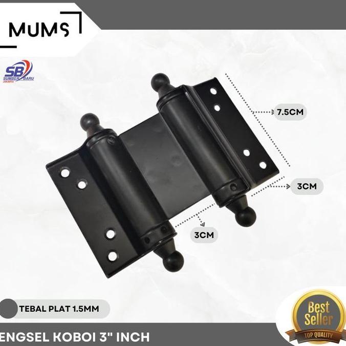 engsel koboi koboy BOLAK BALIK pintu dua arah perveer 3 inch murah
