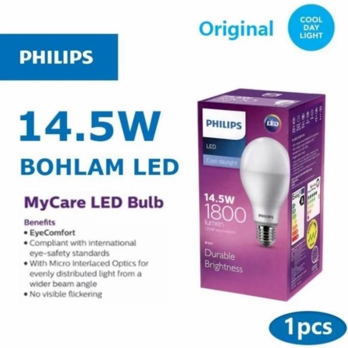 Lampu Led Bulb Philips Mycare 14.5w 14.5 w 14.5 Watt 14.5Watt 14,5 E27