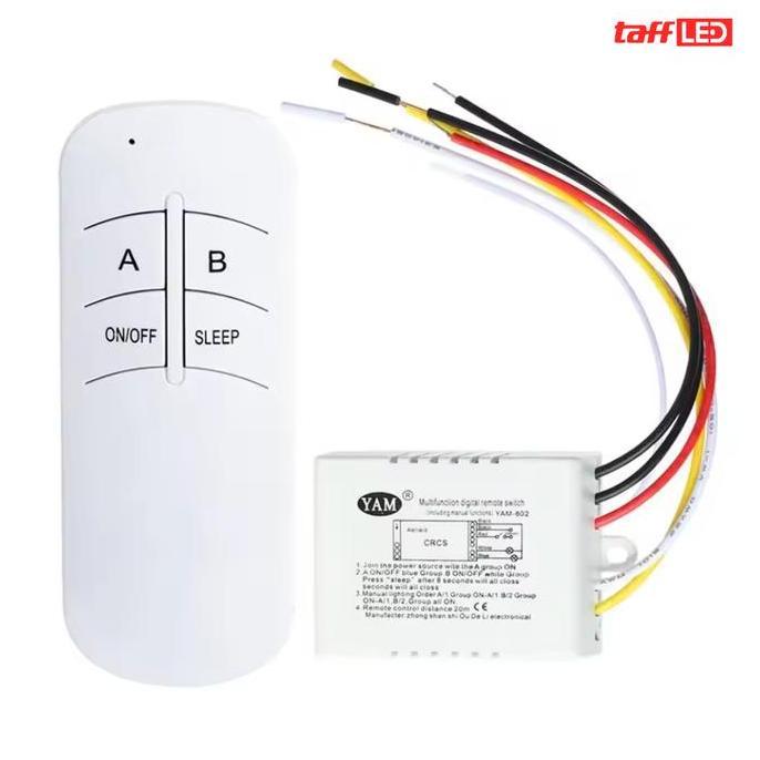 LEXSA1 Saklar Lampu Wireless Remote Control Lampu Rumah 2 Way