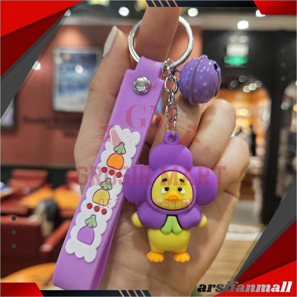 Gantungan Kunci Upset Duck Silikon Tebal / Ganci Upset Duck / Ganci Bebek / Gantungan Kunci Boneka U