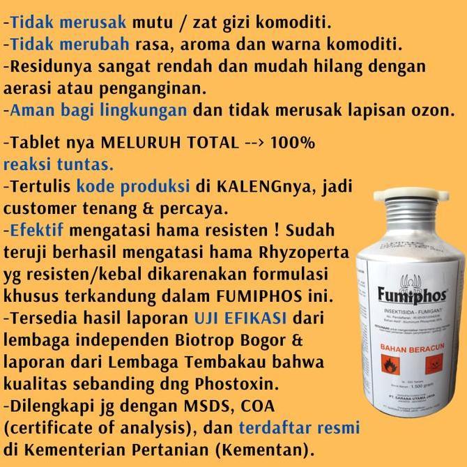 obat kutu beras jagung FUMIPHOS 1 dus 14 botol fumigasi katul terigu