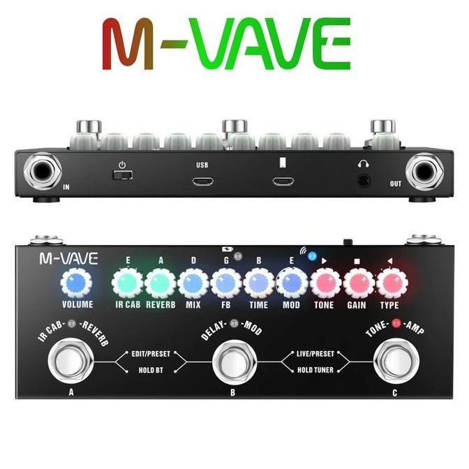 Efek Gitar M-Vave Cuvave Cube Baby Soundcard Multi Effects Pedal Multi Efek Cuvave Muslady ReverbGui
