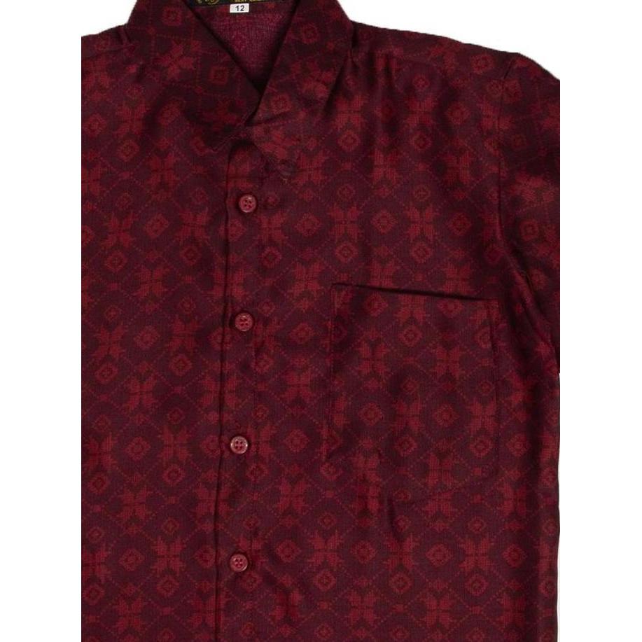 Arjuna Weda Hem Batik Anak Motif Manuk Kembar - Semi Sutera | Lengan Pendek | Baju Anak