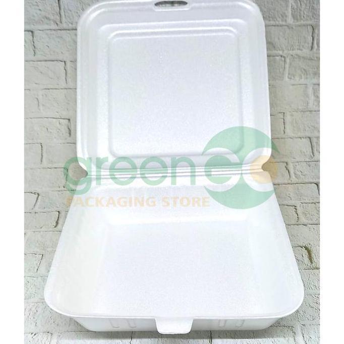 STYROFOAM NASI BESAR MEGA 100PCS STEROFOAM NASI KOTAK POLOS SEKAT 3