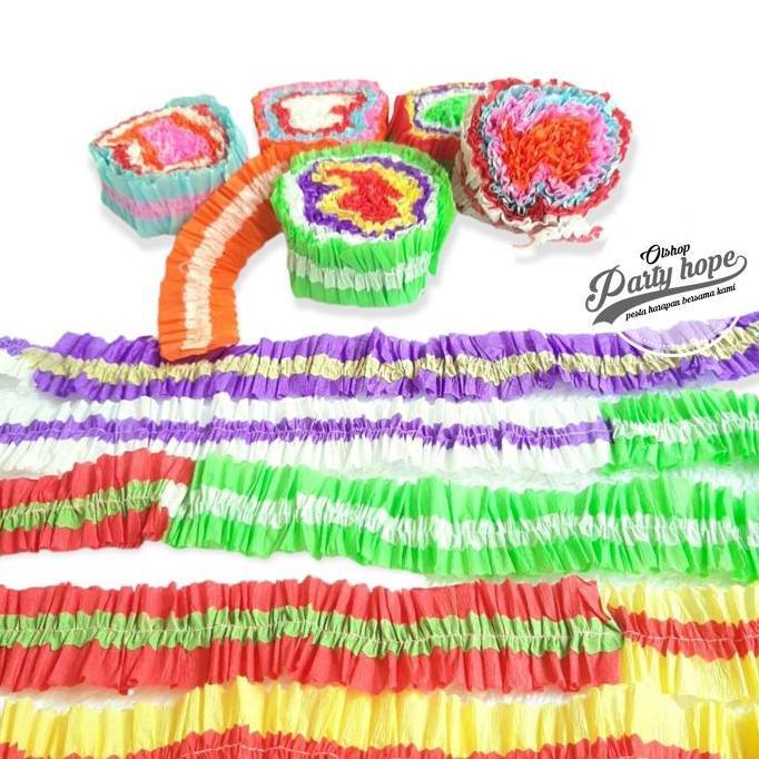 [isi 12] kertas Krep warna warni / hiasan kertas crepe dekorasi kerajinan / kertas hias warna warni 