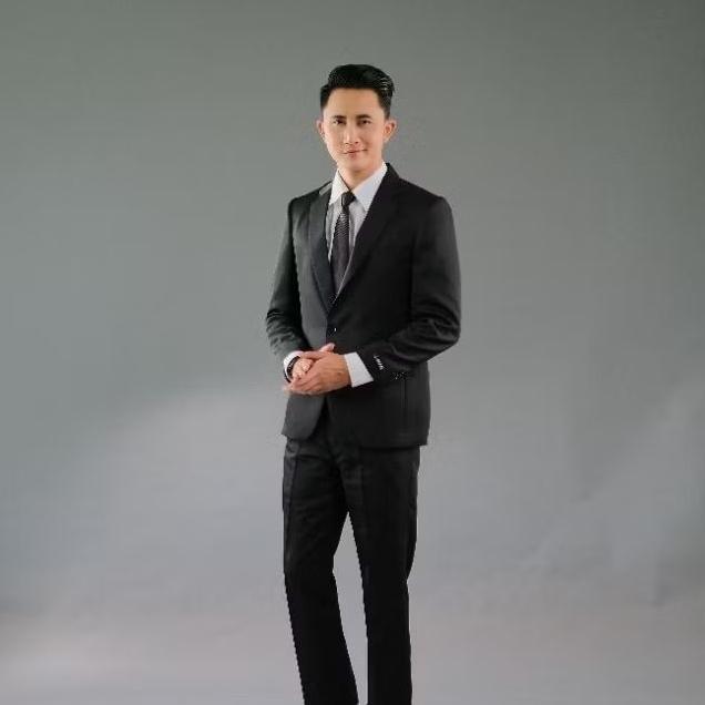 Dearga DAZA Black Setelan Jas Celana Pria Formal Slimfit Hitam Anak Muda Wisuda