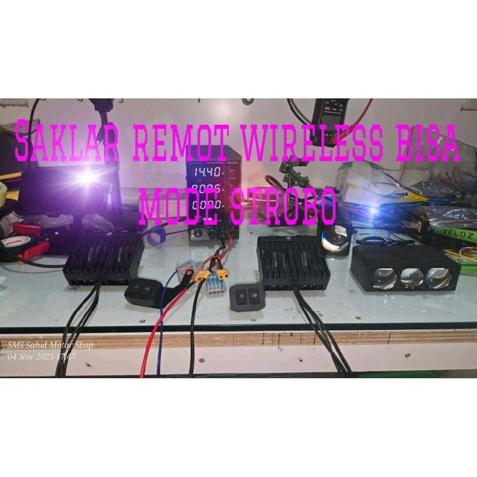 saklar remot wireless anti air water proof Motor mobil on off LED mode strobo 12v 120watt 120w relay