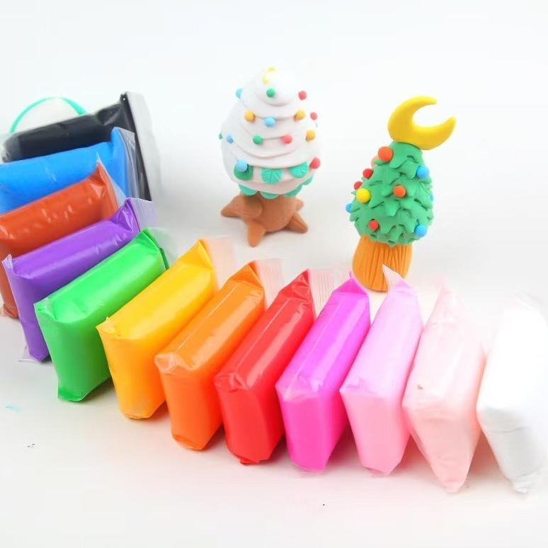 TERLARIS FIVEVOO Clay Mainan Anak/ Mainan Edukasi Anak/ Lilin Clay isi 12 Warna/ Polymer Clay 12 pcs