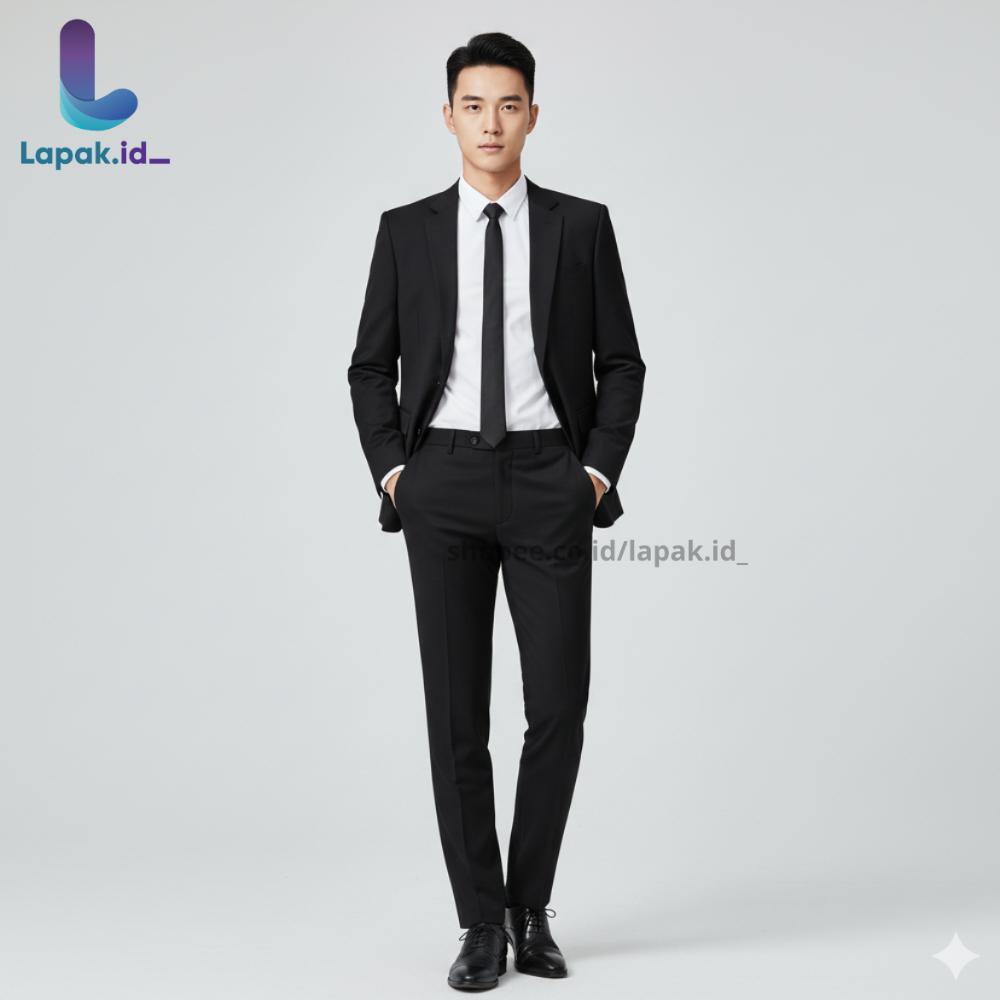 SETELAN JAS PRIA PREMIUM - JAS PRIA - JAS FORMAL - JAS FORMAL PRIA SETELAN- JAS PRIA HITAM