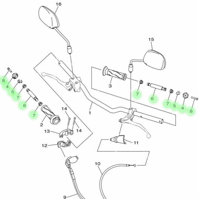 PAKET JALU STANG YAMAHA XSR155 ORIGINAL